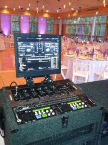 wedding DJ equipment at wedding reception